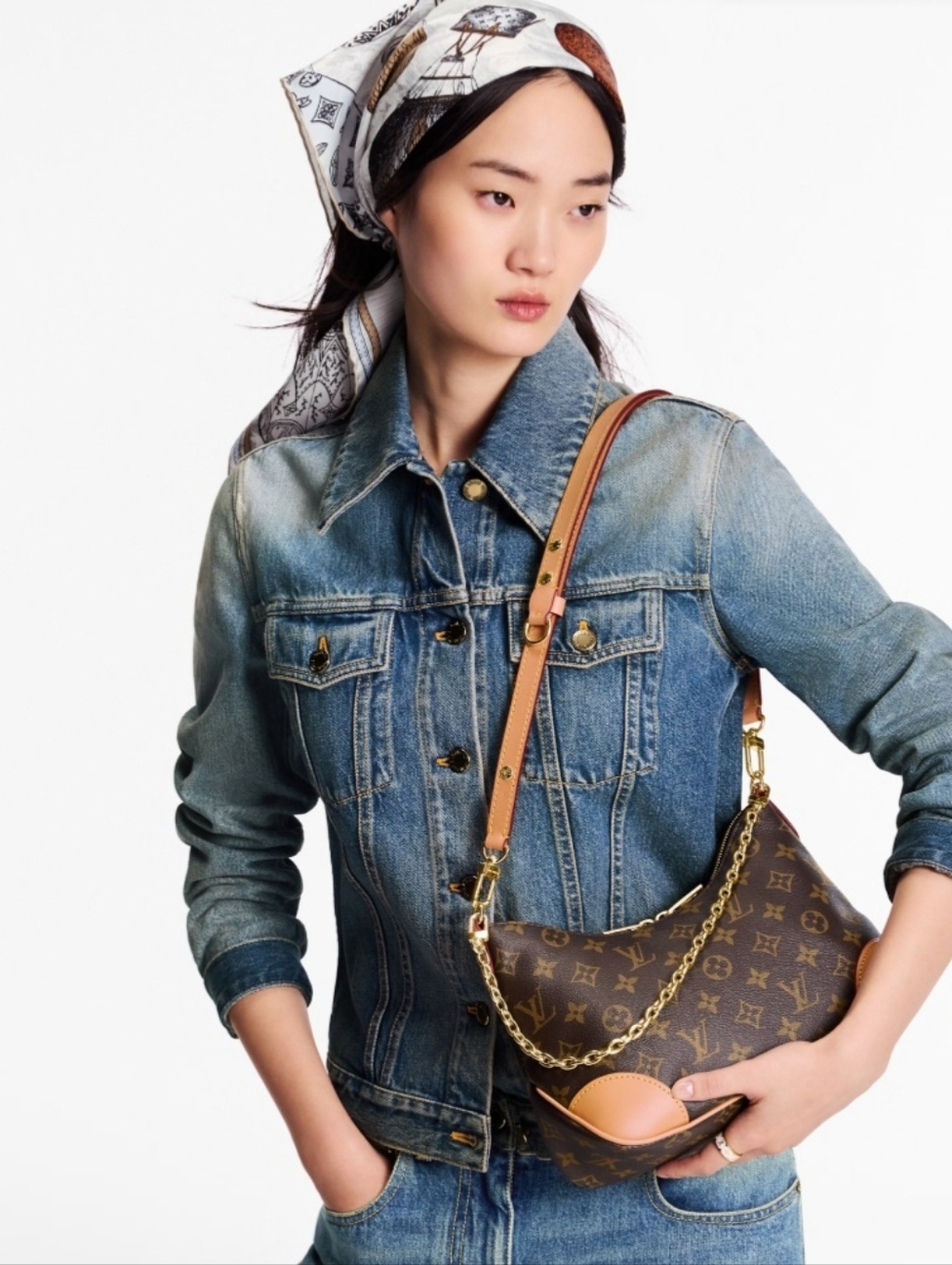 Louis Vuitton Authentic Bologne Bag Double Strap - Full Set